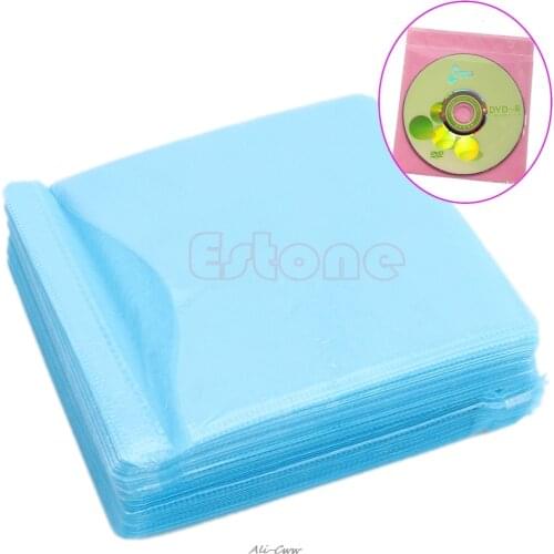 Hot 100PC/Set CD DVD Disc Double Side Cover Storage Case Bag Sleeve Envelope Holder S927