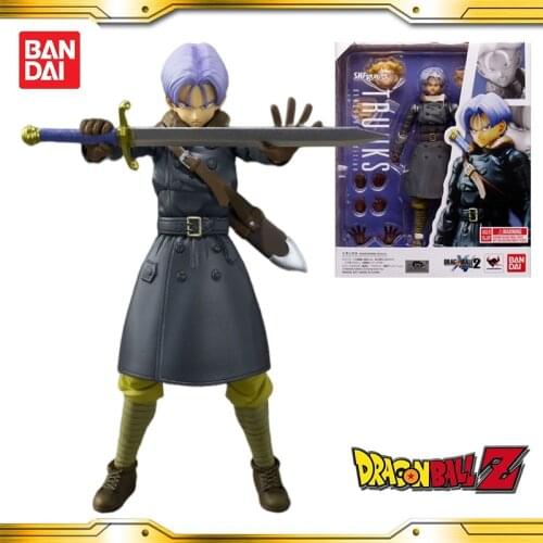 Original BANDAI Dragon Ball SHF XENOVERSE Torankusu Trunks Anime Action collection figures Model Toy