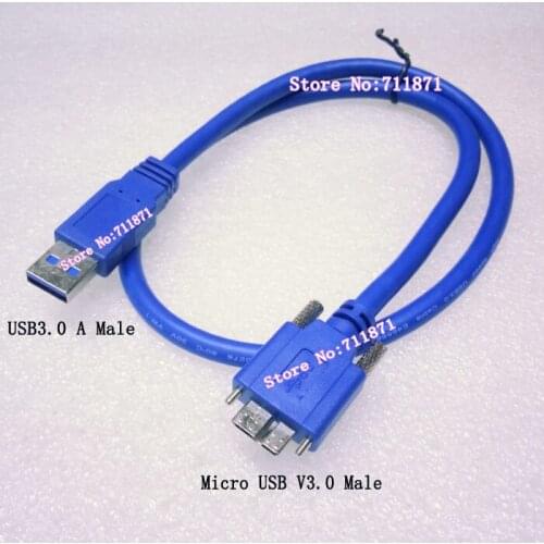 Screw fixed Micro USB V3.0 charging Data Cable Line Mobile HDD Note3 Micro USB V3.0 Data Charging Cable Micro B USB3.0 Line