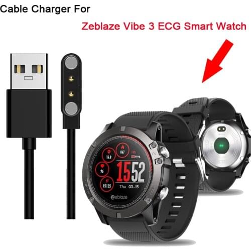 Cable For Zeblaze VIBE 3 ECG Smart Bracelet Fitness Watch Magnetic 2pin Charging Cable Charging Cable Line Magnetic USB Charger