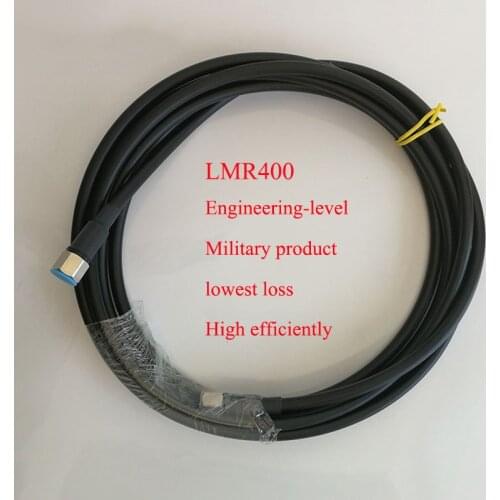 10 Meters 50-7 cable RF coaxial N male plug to male extension cord adapter LMR400 cable KSR LMR400 military quality 2pcs/lot