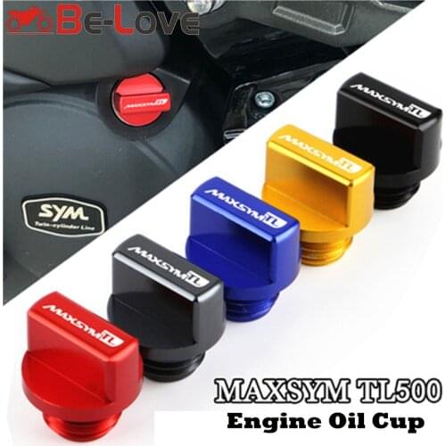 With LOGO For SYM MAXSYM TL 500 Maxsym TL500 2019 2020 Motorcycle CNC Accessorie Oil Filler Fill Cap Plug Cover Engine Oil Cup