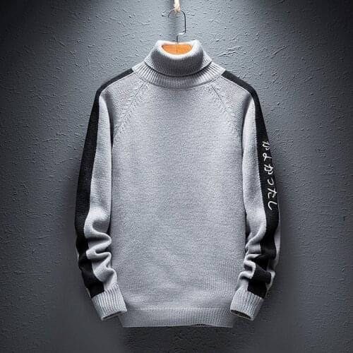 Youth Spring and Autumn New Mens Turtleneck Sweater Casual Mens Student Bottoming Knitted Mens Wear