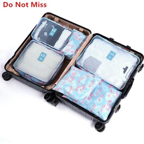 Do Not Miss New 6Pcs/set Luggage Organizer Packing Cube Women Men Travel Mesh Bag Storage Clothing Cosmetics Travel Accessories