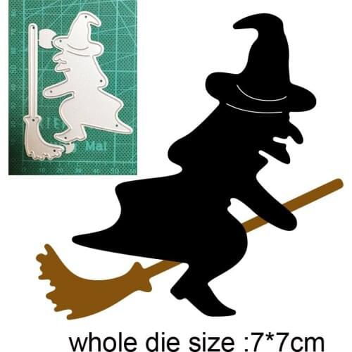 Halloween Witch Broom New 2021 Metal Cutting Dies for Scrapbooking Paper and Card Making Decorative Embossing Dies Craft dies