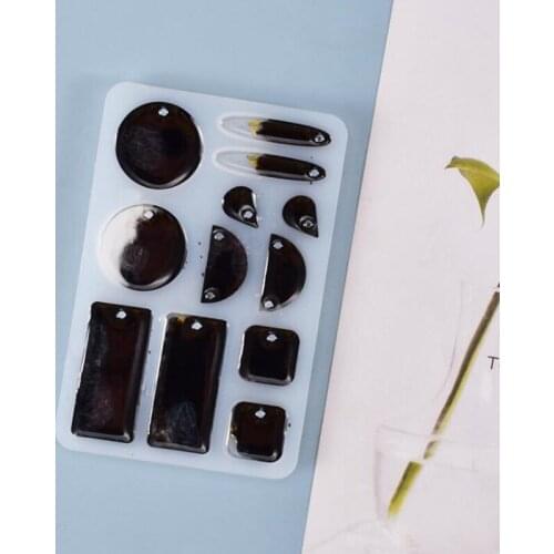 New transparent silicone mold resin decorative crafts DIY geometric Charms Loose Beads mold epoxy resin mold for jewelry