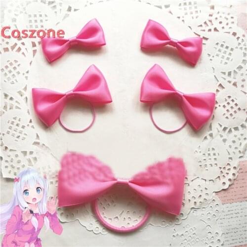 Izumi Sagiri Cosplay Headwear Hair Band Pink Hair Hoop Hair Clip Hairpin Halloween Cosplay Costume Accessories