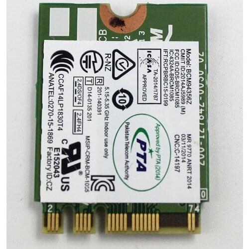 SSEA Wholesale For Broadcom BCM94356Z 802.11ac 867Mbps NGFF 2.4GHz/5GHz Wifi Bluetooth BT 4.1 for IBM Lenovo FRU:00JT478