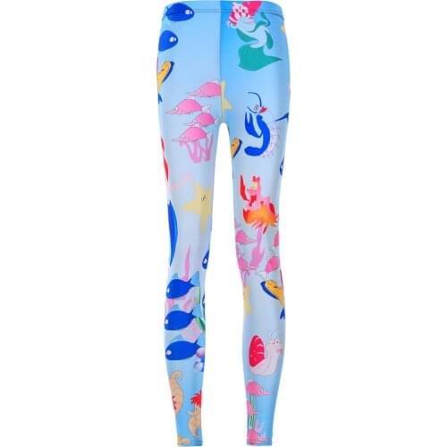 Sexy fashion leggings trousers pirate digital printing under the sea leggings for women pants atacado roupas femininas