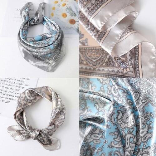 Silk Hair Head Scarf For Women Men Satin Bandanas hair Handkerchief Natural For Sleeping Gift Gift Headband Square Curly X2C6