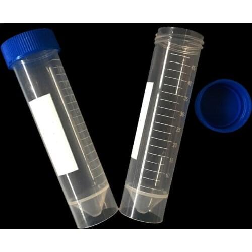 25PCS Lab Consumables Flat Bottom Polypropylene Sterile Centrifuge Tube 50ml Plastic Tubes