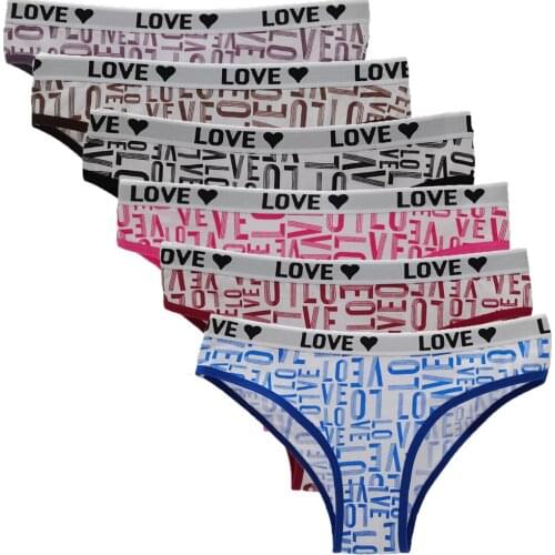 Women Underwear Letter Print Sexy Panties For Woman Bikini Ladies Lingerie Soft Underpant Cotton Intimates Femme Briefs Knickers