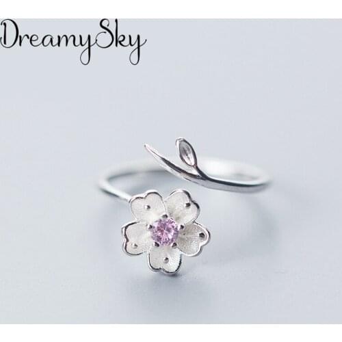 2020 Punk Vintage Cheery Flower Rings For Women Charming Ring Bohemian Wedding Fashion Jewelry Party Gifts