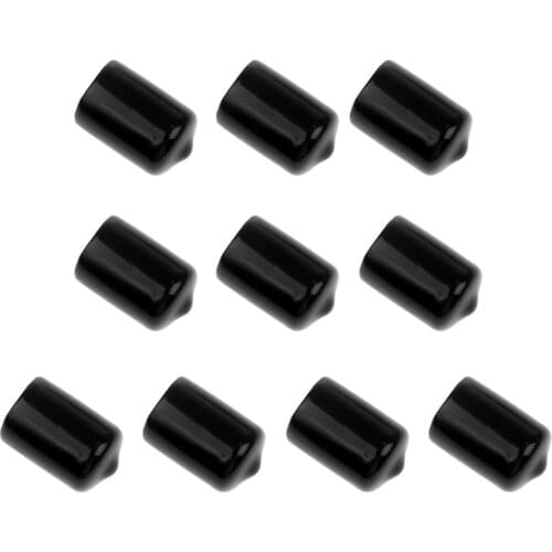 10 Pieces 13mm Pool Billiard Cue Tip Rubber Protector Guard Black