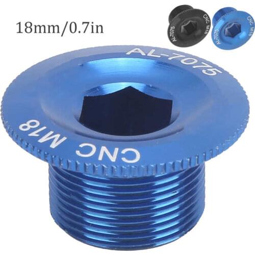 2Pcs M18 Mountain Bike Crank Arm Fixing Bolts Bicycle Aluminum Alloy Crank Cover Screw Cap Bicycle Chainring