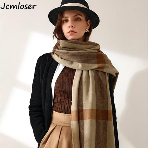 2021 Fashion cashmere plaid women scarf autumn winter warm shawl wrap bandana pashmina long tassel female foulard thick blanket