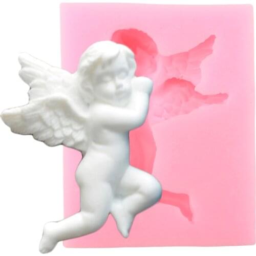 3D Angel Baby Silicone Mold Cupcake Baking DIY Baby Party Fondant Cake Decorating Tools Soap Clay Candy Chocolate Gumpaste Mould