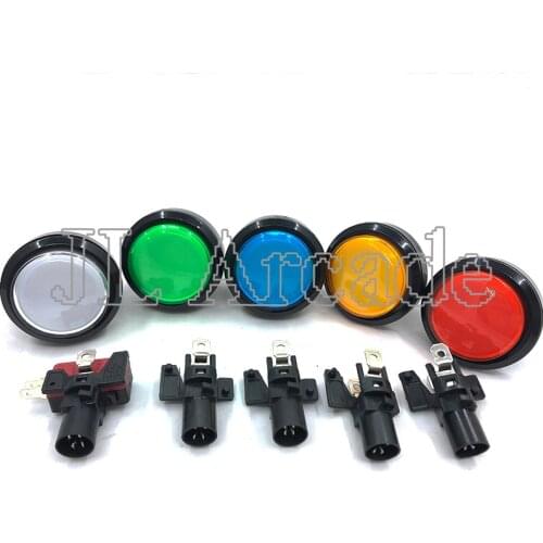 45mm Push Button Arcade Button Led Micro Switch 5V/12V Power Button Switch Set Green/Yellow/Red/White/Blu