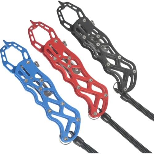 Aluminium Hollow Fish Lip Grapper Fishing Grip Tool with Lanyard Fishing Tackle Tools 18.5cm 88g with 3 colors available