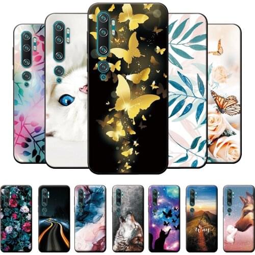 For Xiaomi Note 10 Pro Case Butterfly Case Xiaomi Note 10 Pro Shockproof Cover For Xiaomi Note10Pro Soft TPU Silicone Case 6.57