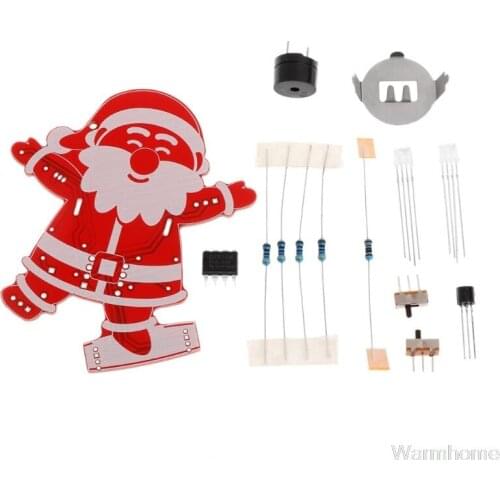 DIY Santa Claus Christmas Tree Decoration Pendant Music Kit LED Electronic Kits S15 20 Dropshipping