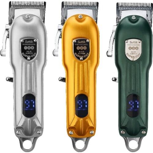 R LCD display electric hair trimmer USB rechargeable hair clipper oil head clipper hair carving haircut machine 10W hair cutter
