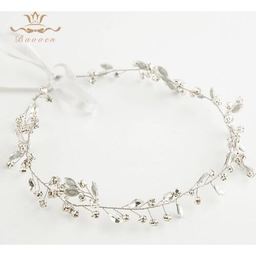 European Wedding Hairbands Handmade little Brides Pearls Hairbands Clear Crystal Tiara Crystal Hair Accessory