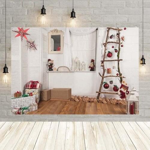 Avezano Photography Backgrounds Christmas Tree Stars Gifts Mistletoe Wreath Christmas Stocking Photo Studio Photozone Photocall