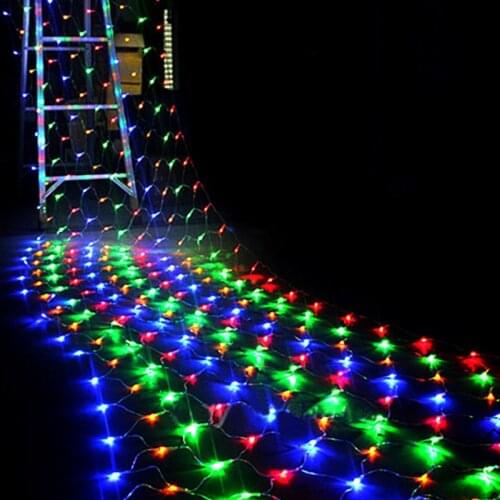 LED Net Curtain Mesh Fairy String Light Christmas 3x2m 200led EU 220V Party Wedding New Year Garland Outdoor Garden Decoration