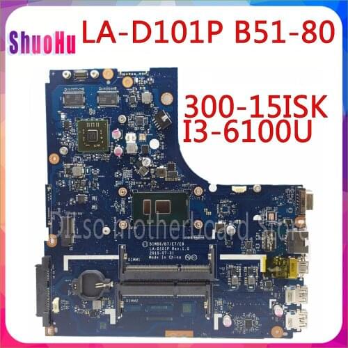 KEFU LA-D101P For Lenovo B51-80 Tianyi300-15isk Motherboard DDR3 HM76 Intel Integrated I3-6100u 90 Days