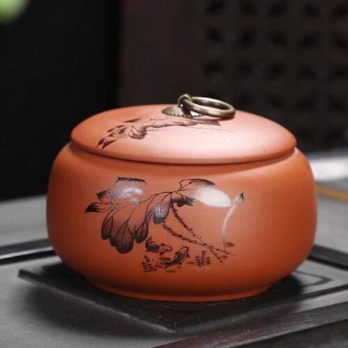 Purple Sand Tea Caddy Ceramic White Tea Red Robe Green Tea Black Tea Medium Gift Tea Recovering Sealed Jar