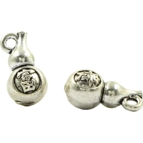 Chinese Mascot Cucurbit Charms Pendant Tibetan Silver Metal Jewelry Findings Accessories For Making DIY Necklace Earring 10pcs