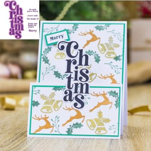 Metal Cutting Dies Match Clear Stamps Merry Christmas Sentiments Words Sentences For DIY Scrapbooking Craft Paper Cards 2020 New