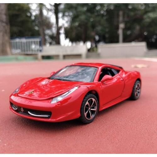 2021 New 1:32 Ferrari 458 Italia series rally car model Sound and light Simulation Alloy Car Model Collect gifts toy
