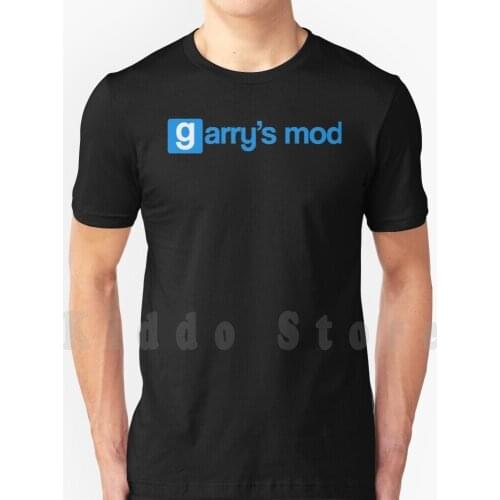 GarryS Mod Official Game Logo T Shirt Cotton Men Diy Print Cool Tee Garrys Mod Garrysmod Gmod Half Life 2 Half Life Source