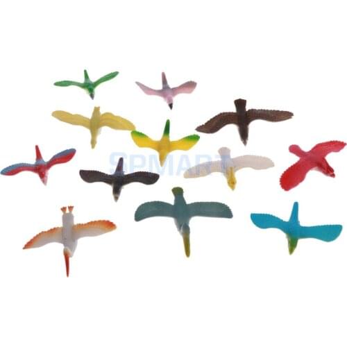 Pack of 12 Plastic Flying Birds Animal Figures Kids Toys Collectible Gift