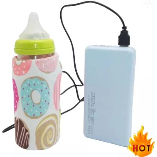 2021 New USB Milk Water Warmer Travel Stroller Insulated Bag Baby Nursing Bottle Heater