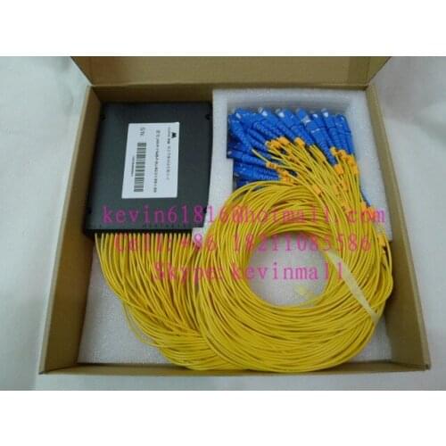 Original FiberCore brand 1x64 PLC Splitter,siglemode, with SC connector ODN with high quality and good price