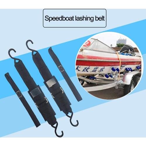 PVC Boat Winch Strap With Hook Speedboat Yacht Trailer Tow Straps Kayak Boat Fixed Belt Motor Kayak Yacht Tensioner Binding Belt