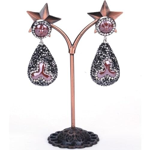 2018 New Design Hot Sale Shape Water Drop Ceramic Dangle Earring 7 Colors Trendy High Quality Charm Jewelry Earrings For Women