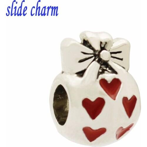 Slide Charm Red Bracelets