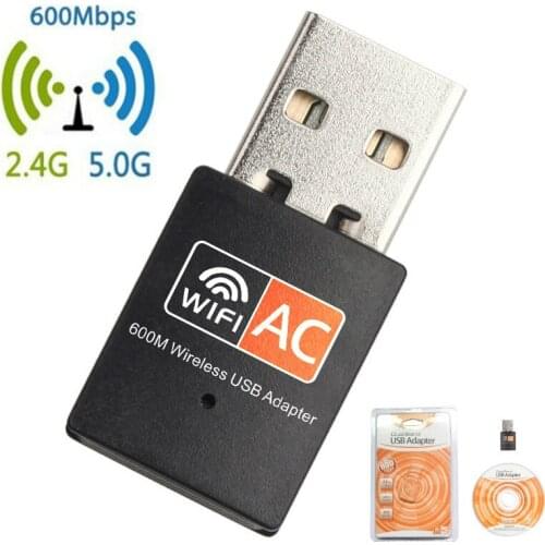 Hot USB WiFi Adapter 600Mbps 2.4GHz 5GHz WiFi Antenna Dual Band 802.11b/n/g/ac Mini Wireless Computer Network Card Receiver