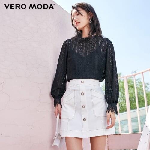 Vero Moda Women Vintage Long Sleeve Base T-Shirt Lace Top | 320302002