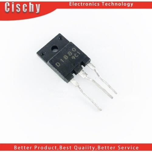1PCS 2SD1880 D1880 NPN TV line management TO-3PF power tube 1500V 8A