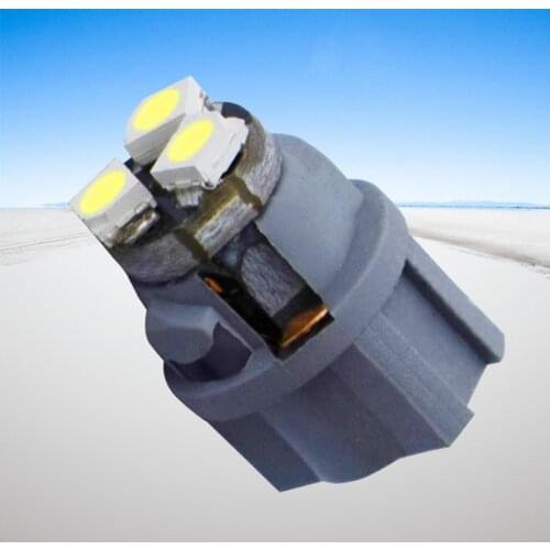 100pcs T6.5 12mm Max Diameter 3 SMD 3020 Led Car Dashboard Warning Indicator light Instrument Cluster Light Bulb white 12V 100X