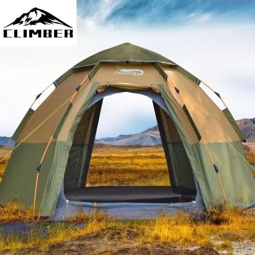 New Store 3-4 Person Dome Automatic Tent, Easy Instant Setup Protable Camping Pop-Up 4 Seasons Backpacking Family Travel Tent