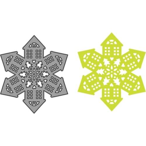 CH New Arrival Snowflake House Stencil Metal Cutting Dies For Scrapbooking Practice Hands-on DIY Album Card Craft Decoration