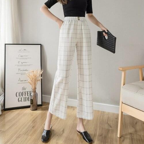 Женские брюки в клетку Feelingstory China At AliExpress