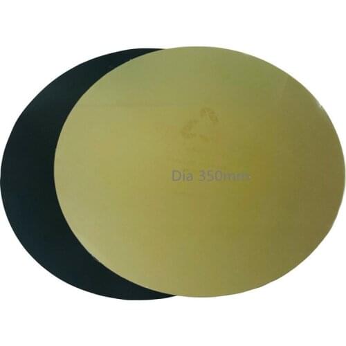 FLEXBED New Round Dia 350/13.8"mm Spring Steel sheet Heat Bed applied PEI Print Surface with Base for Delta Kossel 3D Printer