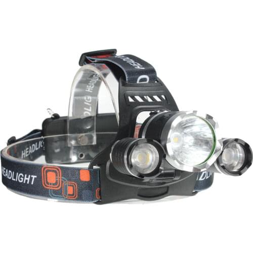 Jiguoor Rechargeable Headlamp Headlight Torch 5000LM XM-L T6 LED For Camping Hunting Fishing Head Torch Light by 18650 Battery